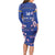Custom Japan Rugby Long Sleeve Bodycon Dress Go Brave Blossoms - Wonder Print Shop