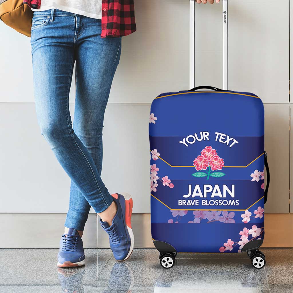 Custom Japan Rugby Luggage Cover Go Brave Blossoms - Wonder Print Shop