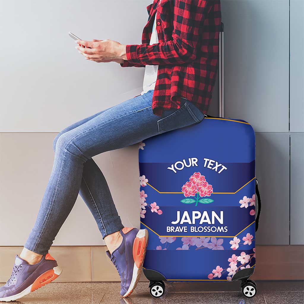 Custom Japan Rugby Luggage Cover Go Brave Blossoms - Wonder Print Shop