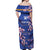 Custom Japan Rugby Off Shoulder Maxi Dress Go Brave Blossoms - Wonder Print Shop