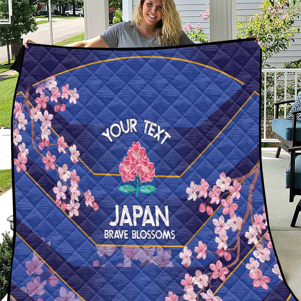 Custom Japan Rugby Quilt Go Brave Blossoms - Wonder Print Shop