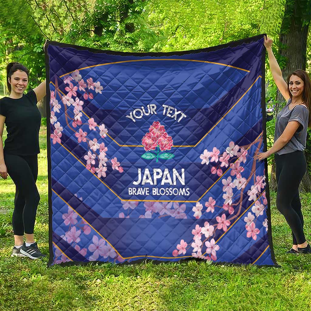 Custom Japan Rugby Quilt Go Brave Blossoms - Wonder Print Shop