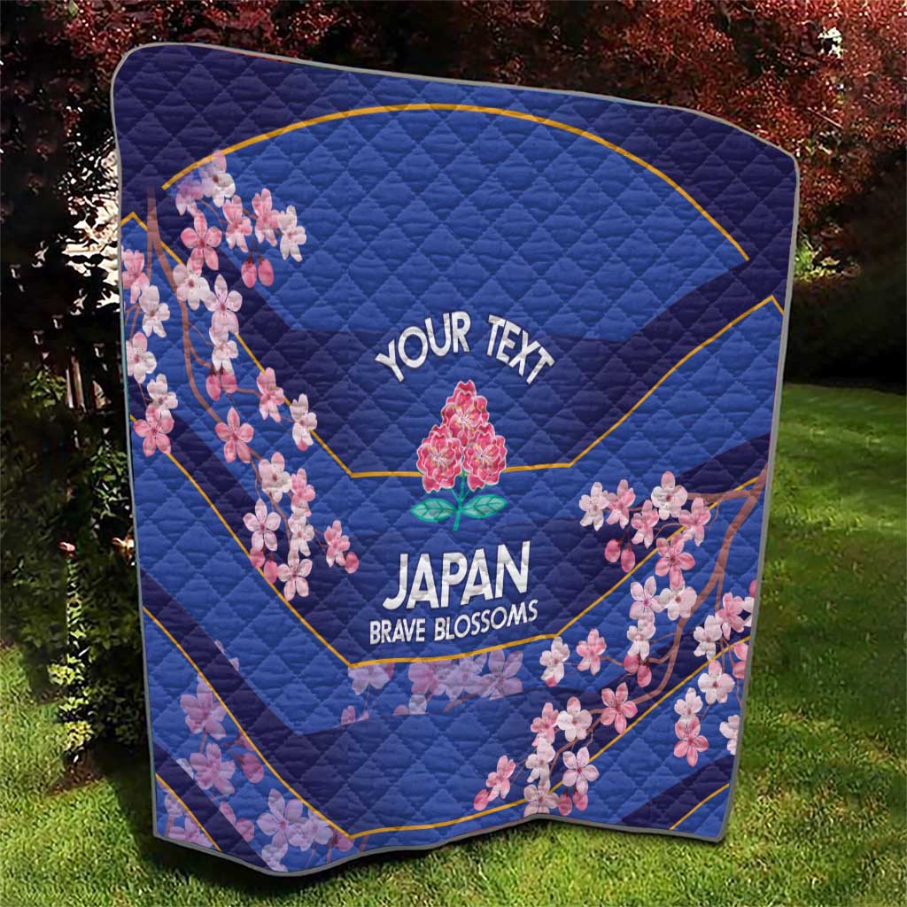 Custom Japan Rugby Quilt Go Brave Blossoms - Wonder Print Shop