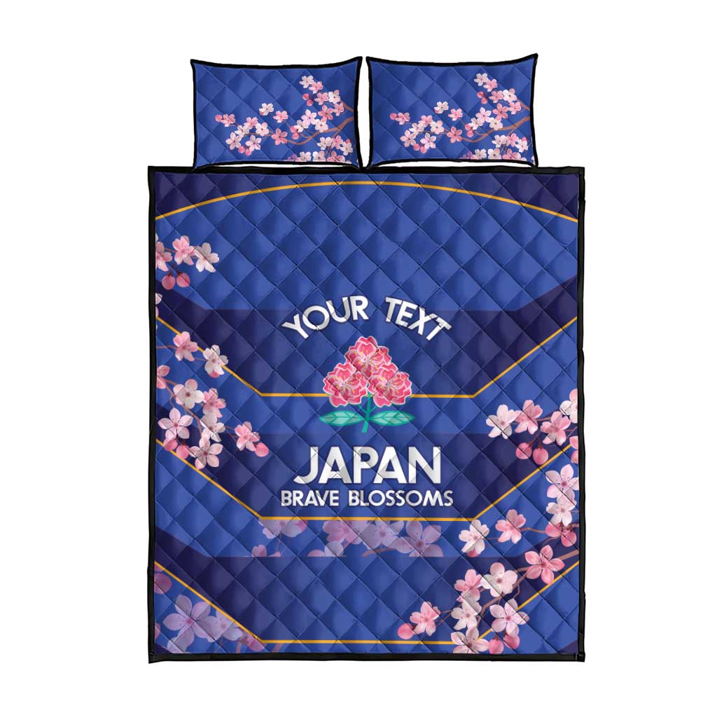 Custom Japan Rugby Quilt Bed Set Go Brave Blossoms - Wonder Print Shop