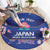 Custom Japan Rugby Round Carpet Go Brave Blossoms