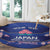 Custom Japan Rugby Round Carpet Go Brave Blossoms