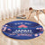Custom Japan Rugby Round Carpet Go Brave Blossoms