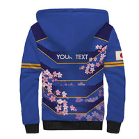 Custom Japan Rugby Sherpa Hoodie Go Brave Blossoms - Wonder Print Shop