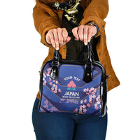 Custom Japan Rugby Shoulder Handbag Go Brave Blossoms