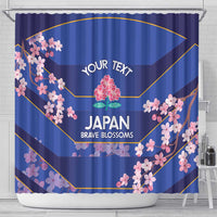 Custom Japan Rugby Shower Curtain Go Brave Blossoms