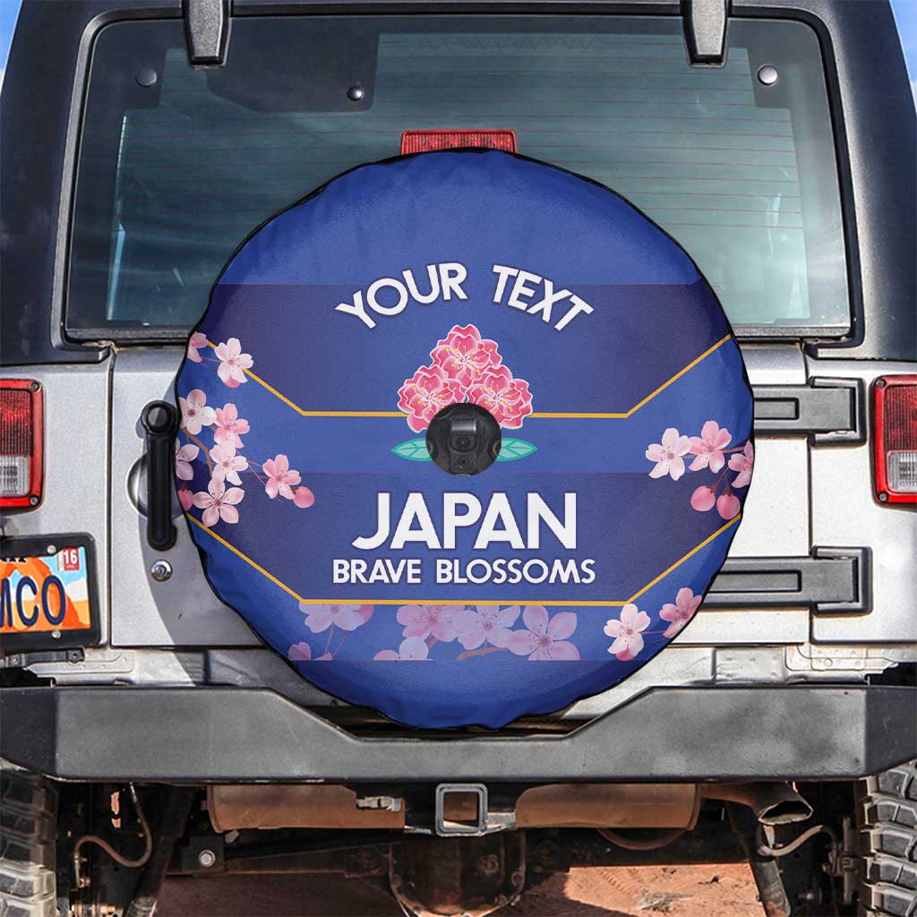 Custom Japan Rugby Spare Tire Cover Go Brave Blossoms - Wonder Print Shop