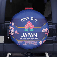 Custom Japan Rugby Spare Tire Cover Go Brave Blossoms - Wonder Print Shop