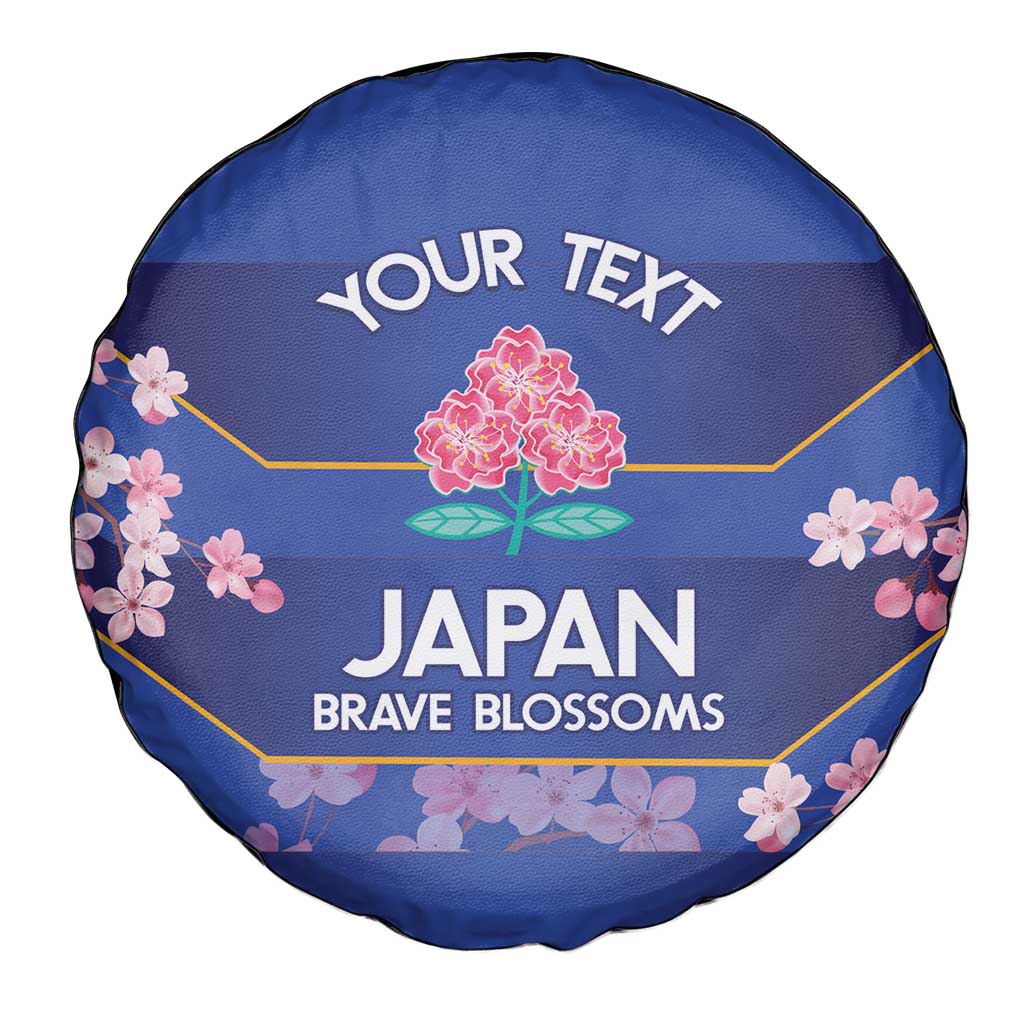Custom Japan Rugby Spare Tire Cover Go Brave Blossoms - Wonder Print Shop
