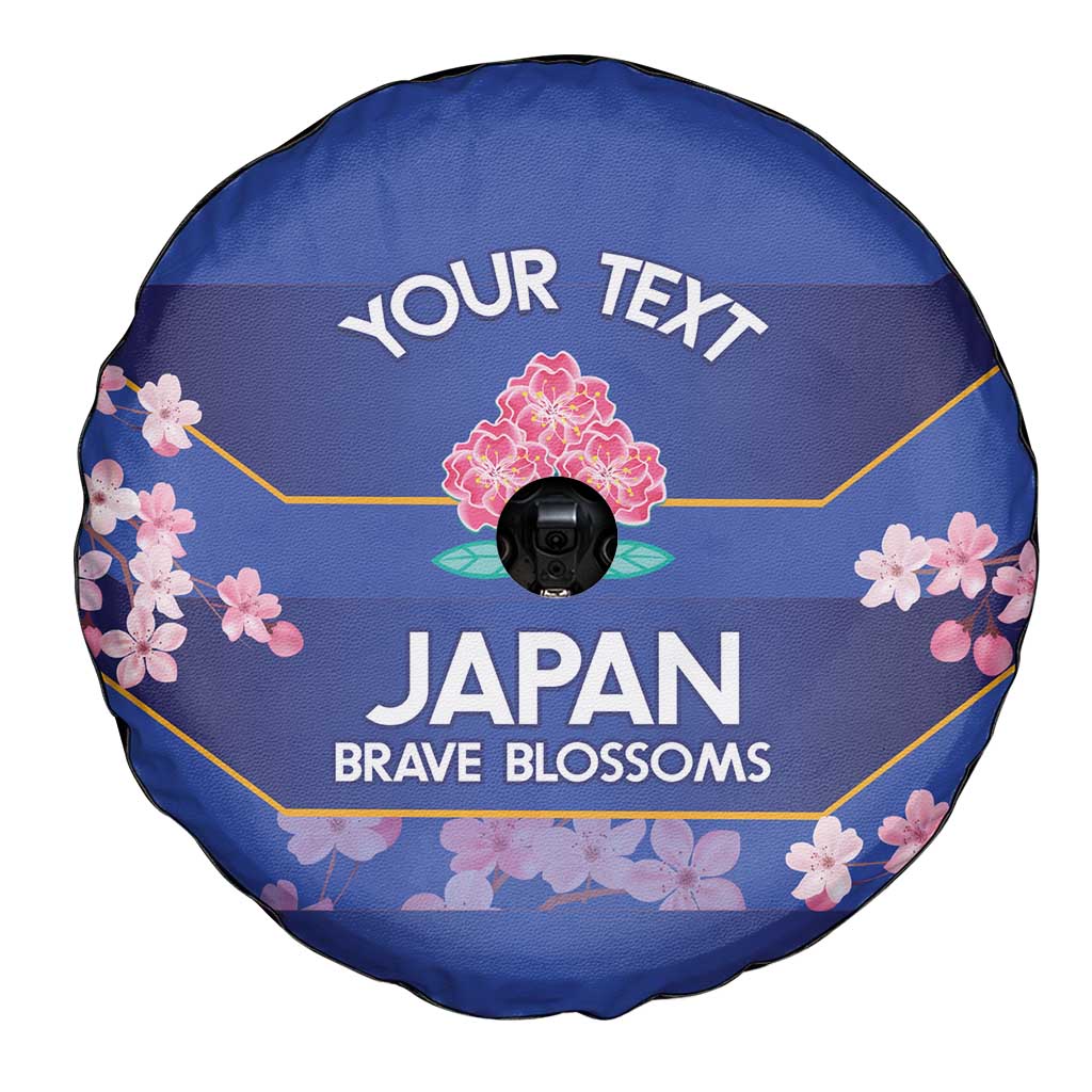 Custom Japan Rugby Spare Tire Cover Go Brave Blossoms - Wonder Print Shop