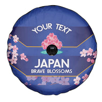 Custom Japan Rugby Spare Tire Cover Go Brave Blossoms - Wonder Print Shop
