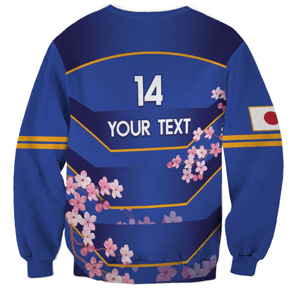 Custom Japan Rugby Sweatshirt Go Brave Blossoms - Wonder Print Shop