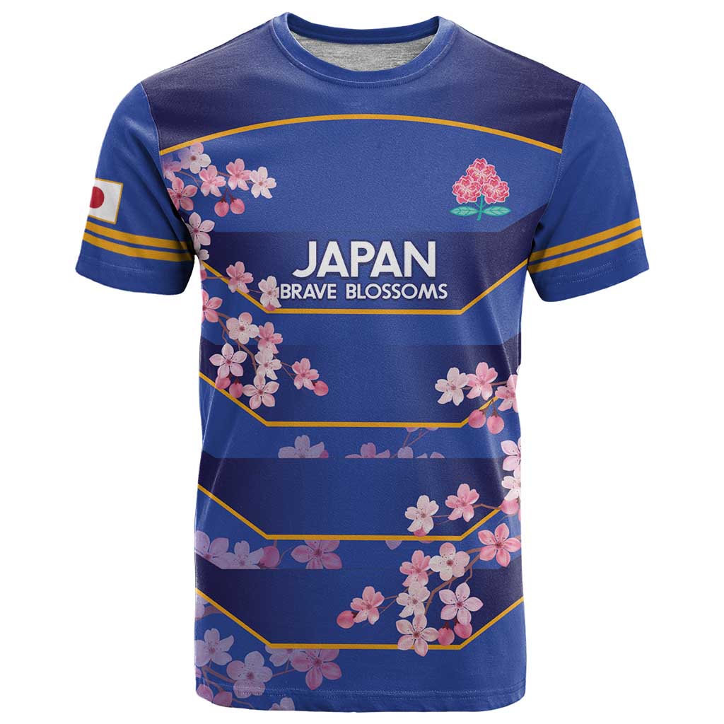 Custom Japan Rugby T Shirt Go Brave Blossoms - Wonder Print Shop