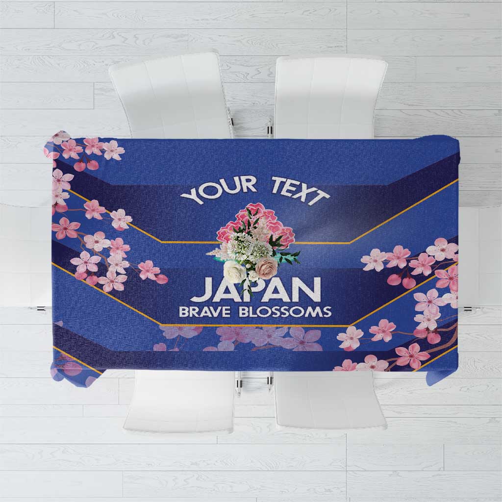 Custom Japan Rugby Tablecloth Go Brave Blossoms - Wonder Print Shop