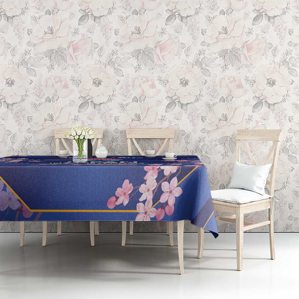 Custom Japan Rugby Tablecloth Go Brave Blossoms - Wonder Print Shop