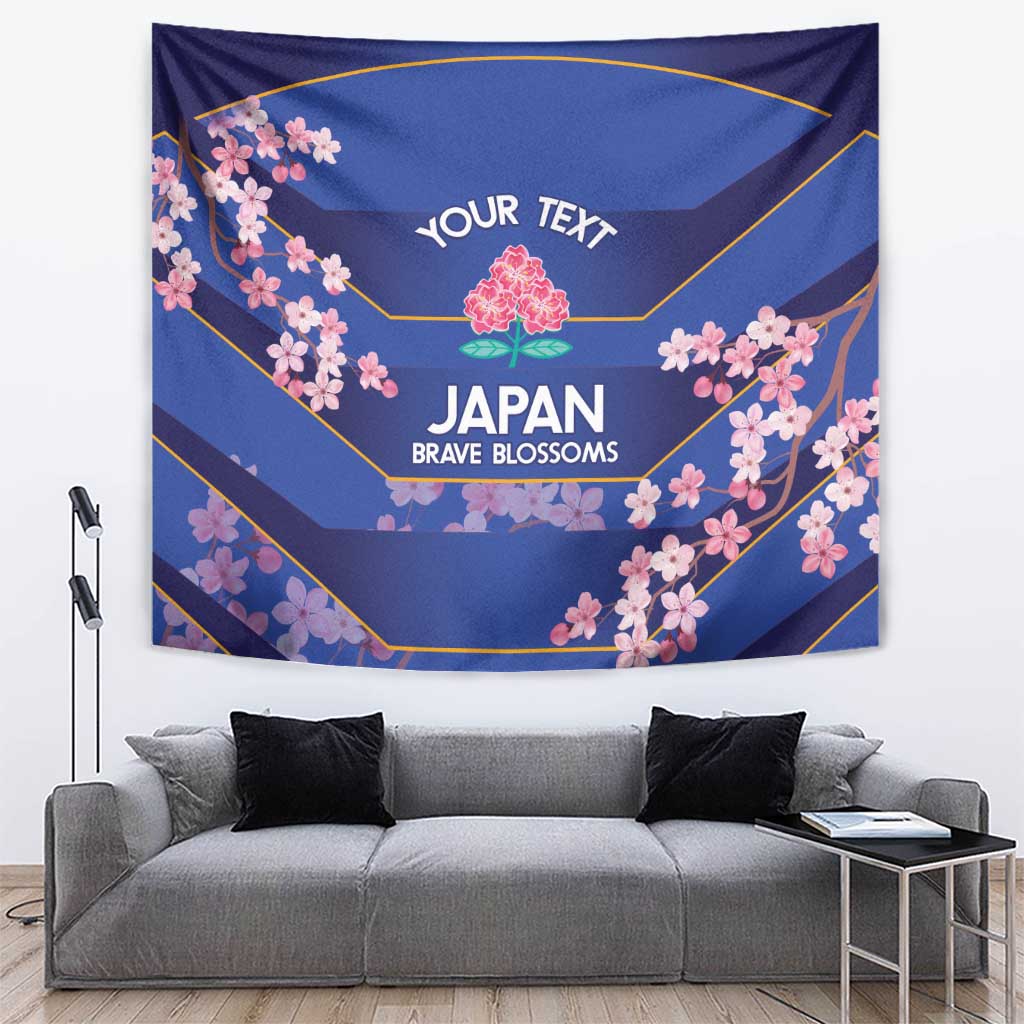 Custom Japan Rugby Tapestry Go Brave Blossoms - Wonder Print Shop
