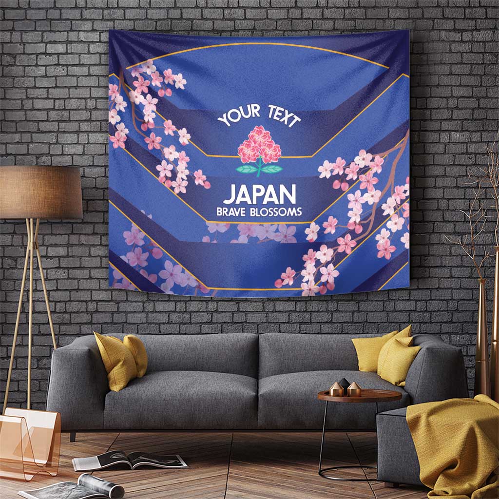 Custom Japan Rugby Tapestry Go Brave Blossoms - Wonder Print Shop