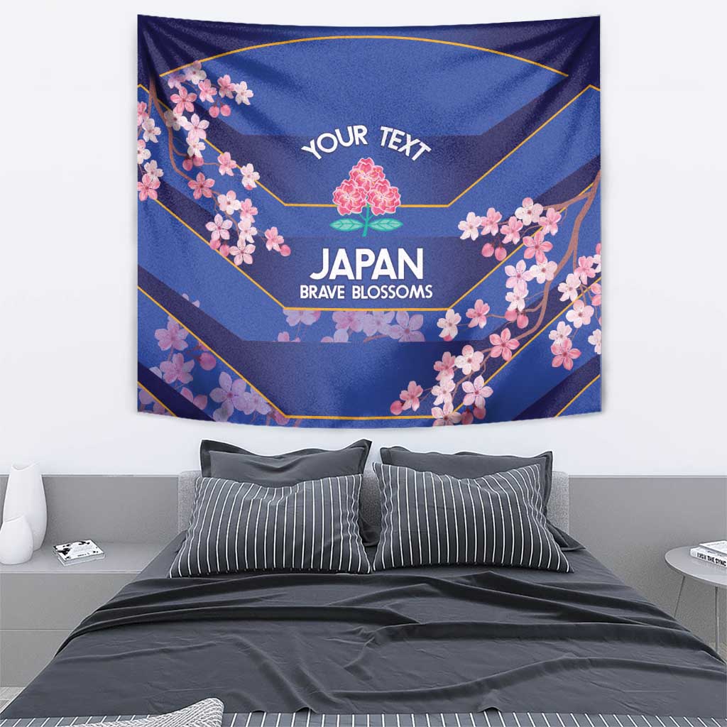 Custom Japan Rugby Tapestry Go Brave Blossoms - Wonder Print Shop
