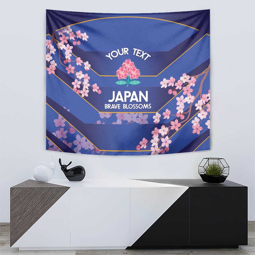 Custom Japan Rugby Tapestry Go Brave Blossoms - Wonder Print Shop