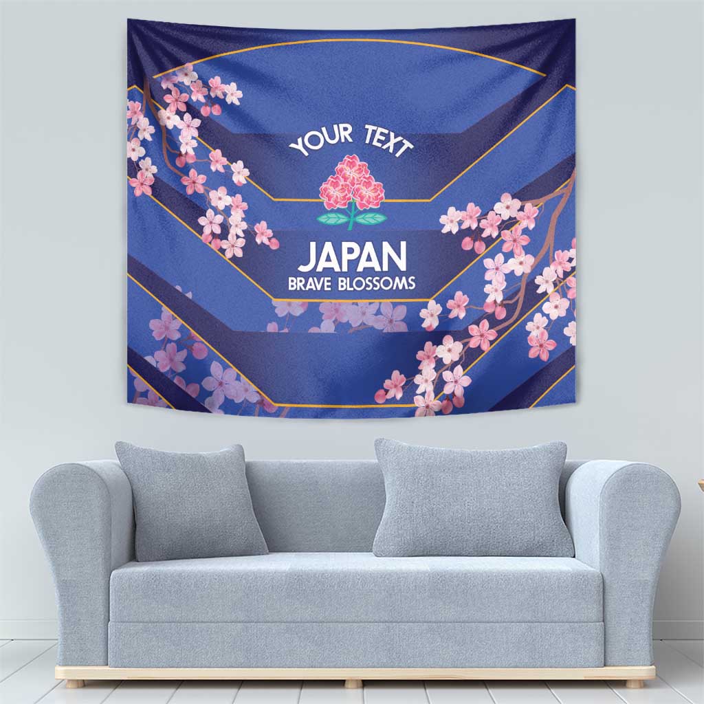 Custom Japan Rugby Tapestry Go Brave Blossoms - Wonder Print Shop