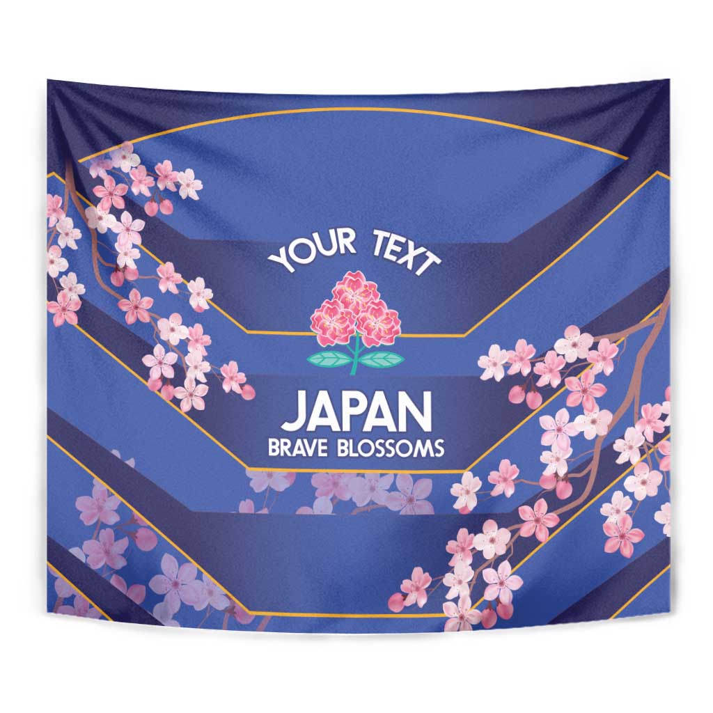 Custom Japan Rugby Tapestry Go Brave Blossoms - Wonder Print Shop