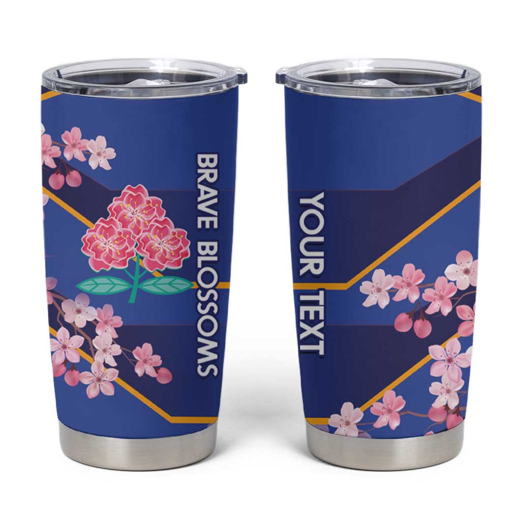 Custom Japan Rugby Tumbler Cup Go Brave Blossoms - Wonder Print Shop