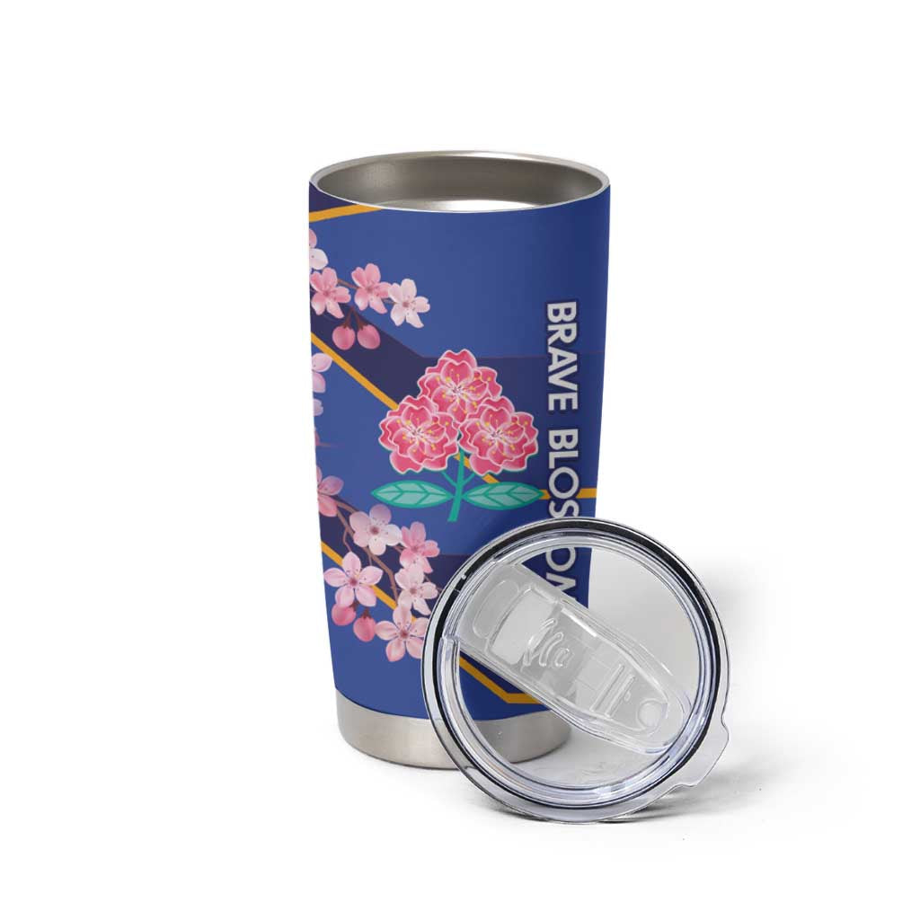 Custom Japan Rugby Tumbler Cup Go Brave Blossoms - Wonder Print Shop