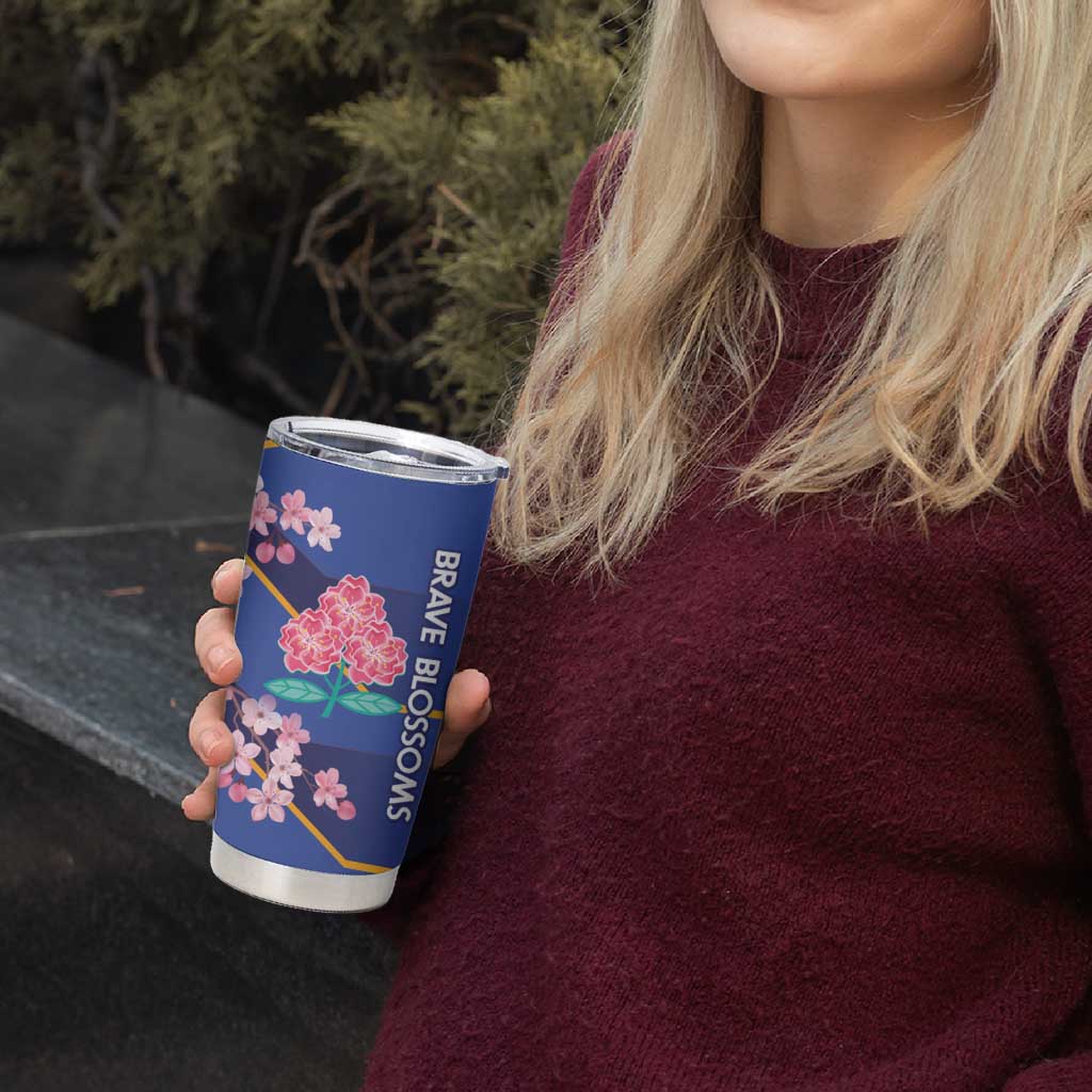 Custom Japan Rugby Tumbler Cup Go Brave Blossoms - Wonder Print Shop