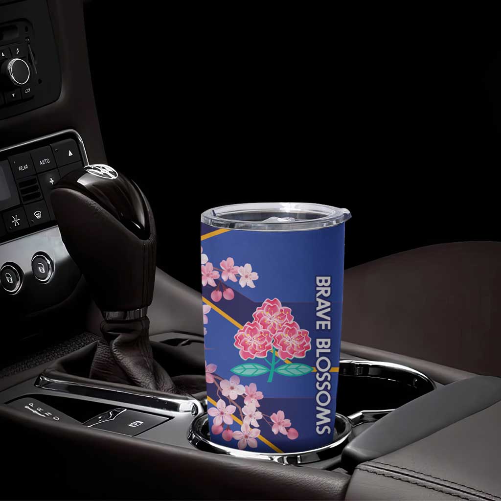 Custom Japan Rugby Tumbler Cup Go Brave Blossoms - Wonder Print Shop