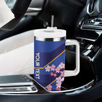 Custom Japan Rugby Tumbler With Handle Go Brave Blossoms - Wonder Print Shop