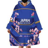 Custom Japan Rugby Wearable Blanket Hoodie Go Brave Blossoms - Wonder Print Shop
