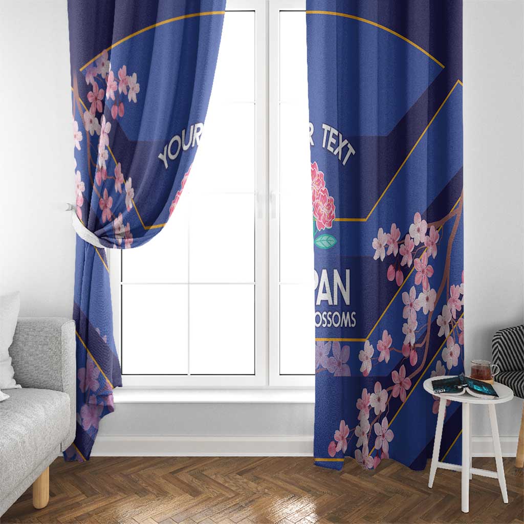 Custom Japan Rugby Window Curtain Go Brave Blossoms - Wonder Print Shop