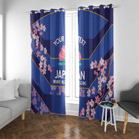 Custom Japan Rugby Window Curtain Go Brave Blossoms - Wonder Print Shop