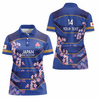 Custom Japan Rugby Women Polo Shirt Go Brave Blossoms - Wonder Print Shop