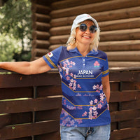 Custom Japan Rugby Women Polo Shirt Go Brave Blossoms - Wonder Print Shop