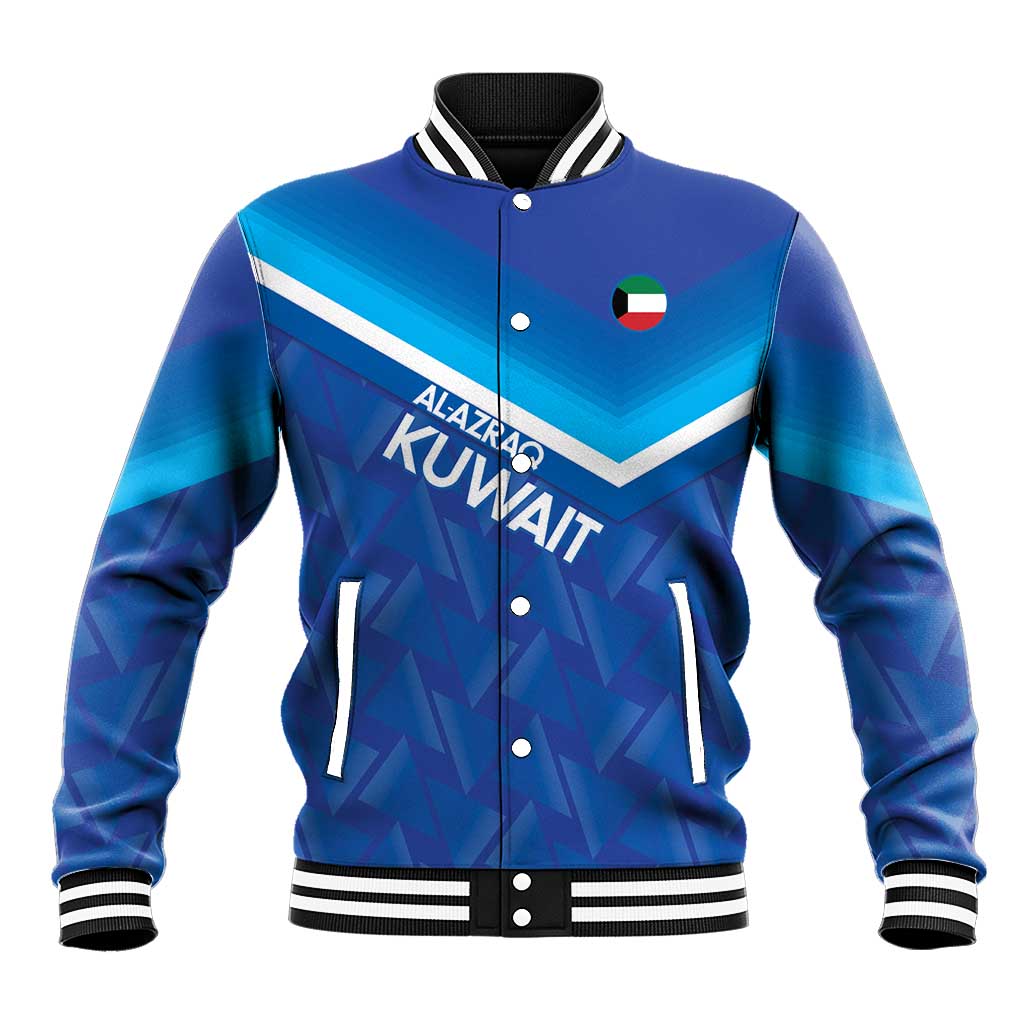 Custom Kuwait Football Baseball Jacket Al-Azraq Sporty Style - Wonder Print Shop