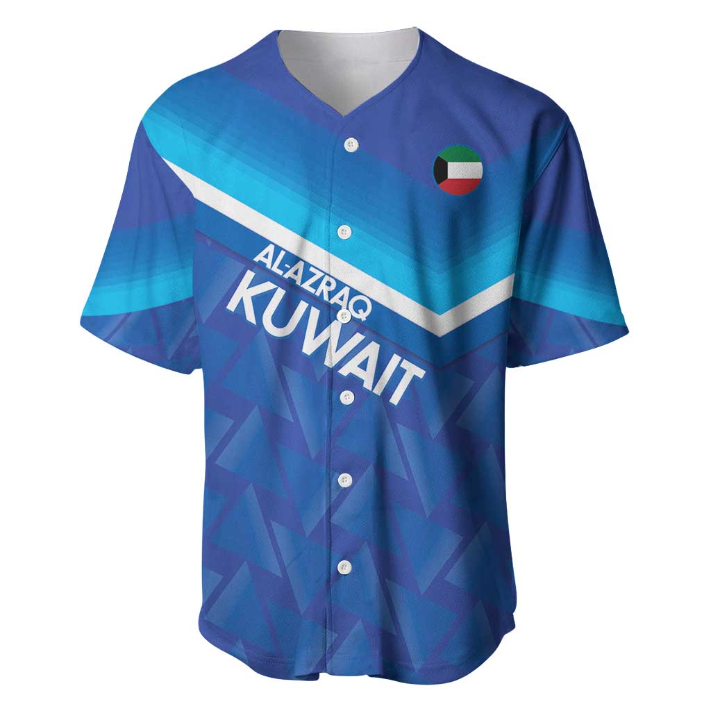 Custom Kuwait Football Baseball Jersey Al-Azraq Sporty Style - Wonder Print Shop