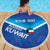 Custom Kuwait Football Beach Blanket Al-Azraq Sporty Style - Wonder Print Shop