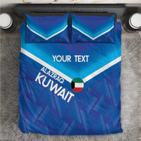 Custom Kuwait Football Bedding Set Al-Azraq Sporty Style - Wonder Print Shop