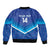 Custom Kuwait Football Bomber Jacket Al-Azraq Sporty Style - Wonder Print Shop