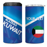 Custom Kuwait Football 4 in 1 Can Cooler Tumbler Al-Azraq Sporty Style - Wonder Print Shop