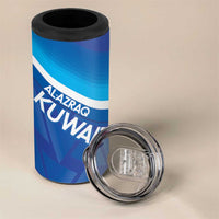 Custom Kuwait Football 4 in 1 Can Cooler Tumbler Al-Azraq Sporty Style - Wonder Print Shop