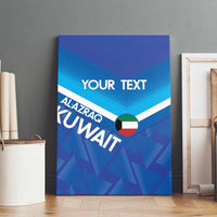 Custom Kuwait Football Canvas Wall Art Al-Azraq Sporty Style - Wonder Print Shop