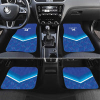 Custom Kuwait Football Car Mats Al-Azraq Sporty Style - Wonder Print Shop