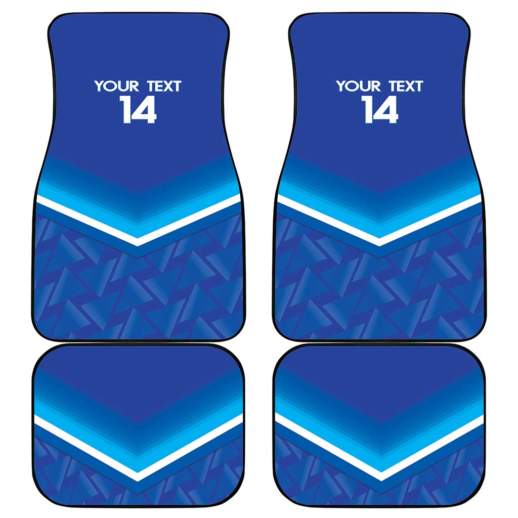 Custom Kuwait Football Car Mats Al-Azraq Sporty Style - Wonder Print Shop