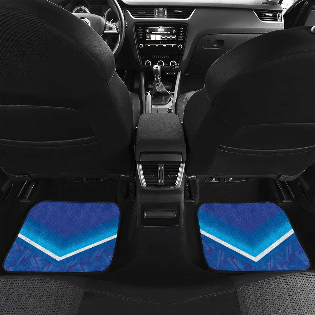 Custom Kuwait Football Car Mats Al-Azraq Sporty Style - Wonder Print Shop